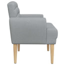 vidaXL Gombra tűzött loveseat Világosszürke 116 x 67 x 80 cm Szövet