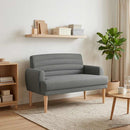 vidaXL Gombra tűzött loveseat Sötétszürke 116 x 67 x 80 cm Szövet