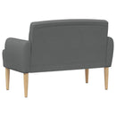vidaXL Gombra tűzött loveseat Sötétszürke 116 x 67 x 80 cm Szövet