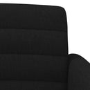 vidaXL Gombra tűzött loveseat Fekete 116 x 67 x 80 cm Szövet