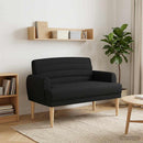 vidaXL Gombra tűzött loveseat Fekete 116 x 67 x 80 cm Szövet