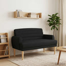 vidaXL Gombra tűzött loveseat Fekete 116 x 67 x 80 cm Szövet