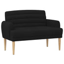 vidaXL Gombra tűzött loveseat Fekete 116 x 67 x 80 cm Szövet