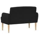 vidaXL Gombra tűzött loveseat Fekete 116 x 67 x 80 cm Szövet