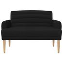 vidaXL Gombra tűzött loveseat Fekete 116 x 67 x 80 cm Szövet
