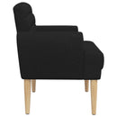 vidaXL Gombra tűzött loveseat Fekete 116 x 67 x 80 cm Szövet