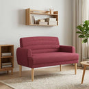 vidaXL Gombra tűzött loveseat Bordó 116 x 67 x 80 cm Szövet