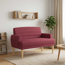 vidaXL Gombra tűzött loveseat Bordó 116 x 67 x 80 cm Szövet