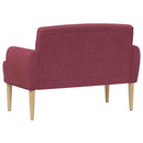vidaXL Gombra tűzött loveseat Bordó 116 x 67 x 80 cm Szövet