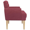vidaXL Gombra tűzött loveseat Bordó 116 x 67 x 80 cm Szövet
