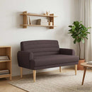 vidaXL Gombra tűzött loveseat Sötét Barna 116 x 67 x 80 cm Szövet