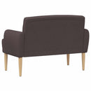 vidaXL Gombra tűzött loveseat Sötét Barna 116 x 67 x 80 cm Szövet