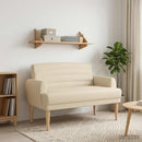 vidaXL Gombra tűzött loveseat Krémszínű 116 x 67 x 80 cm Szövet