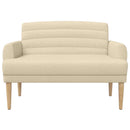 vidaXL Gombra tűzött loveseat Krémszínű 116 x 67 x 80 cm Szövet
