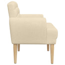 vidaXL Gombra tűzött loveseat Krémszínű 116 x 67 x 80 cm Szövet