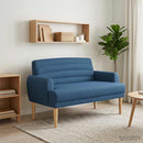 vidaXL Gombra tűzött loveseat Kék 116 x 67 x 80 cm Szövet