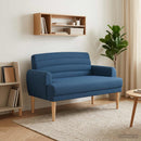 vidaXL Gombra tűzött loveseat Kék 116 x 67 x 80 cm Szövet