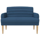 vidaXL Gombra tűzött loveseat Kék 116 x 67 x 80 cm Szövet
