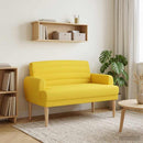 vidaXL Gombra tűzött loveseat Világos sárga 116 x 67 x 80 cm Szövet