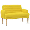 vidaXL Gombra tűzött loveseat Világos sárga 116 x 67 x 80 cm Szövet