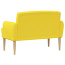 vidaXL Gombra tűzött loveseat Világos sárga 116 x 67 x 80 cm Szövet