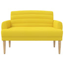 vidaXL Gombra tűzött loveseat Világos sárga 116 x 67 x 80 cm Szövet