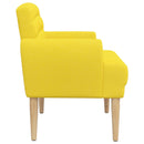 vidaXL Gombra tűzött loveseat Világos sárga 116 x 67 x 80 cm Szövet