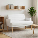 vidaXL Gombra tűzött loveseat Fehér 116 x 67 x 80 cm Szövet