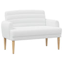 vidaXL Gombra tűzött loveseat Fehér 116 x 67 x 80 cm Szövet