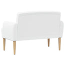 vidaXL Gombra tűzött loveseat Fehér 116 x 67 x 80 cm Szövet