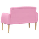 vidaXL Gombra tűzött loveseat Rózsaszín 116 x 67 x 80 cm Szövet
