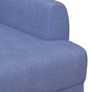 vidaXL Gombra tűzött loveseat Farmerkék 116 x 67 x 80 cm Szövet