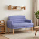 vidaXL Gombra tűzött loveseat Farmerkék 116 x 67 x 80 cm Szövet