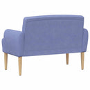 vidaXL Gombra tűzött loveseat Farmerkék 116 x 67 x 80 cm Szövet