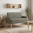 vidaXL Gombra tűzött loveseat Világosszürke 116 x 67 x 81 cm