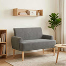 vidaXL Gombra tűzött loveseat Sötétszürke 116 x 67 x 81 cm