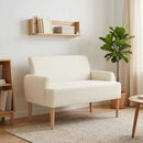 vidaXL Gombra tűzött loveseat Krémszínű 116 x 67 x 81 cm
