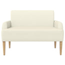 vidaXL Gombra tűzött loveseat Krémszínű 116 x 67 x 81 cm