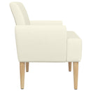 vidaXL Gombra tűzött loveseat Krémszínű 116 x 67 x 81 cm