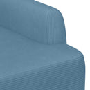 vidaXL Gombra tűzött loveseat Kék 116 x 67 x 81 cm Bársonyos szövet