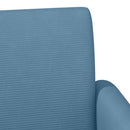 vidaXL Gombra tűzött loveseat Kék 116 x 67 x 81 cm Bársonyos szövet