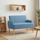 vidaXL Gombra tűzött loveseat Kék 116 x 67 x 81 cm Bársonyos szövet