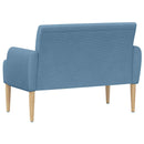 vidaXL Gombra tűzött loveseat Kék 116 x 67 x 81 cm Bársonyos szövet