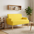 vidaXL Gombra tűzött loveseat Világos sárga 116 x 67 x 81 cm