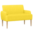 vidaXL Gombra tűzött loveseat Világos sárga 116 x 67 x 81 cm