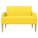 vidaXL Gombra tűzött loveseat Világos sárga 116 x 67 x 81 cm