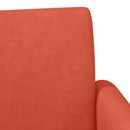 vidaXL Gombra tűzött loveseat Piros Narancs 116 x 67 x 81 cm