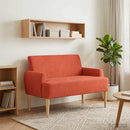 vidaXL Gombra tűzött loveseat Piros Narancs 116 x 67 x 81 cm