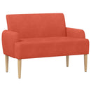 vidaXL Gombra tűzött loveseat Piros Narancs 116 x 67 x 81 cm