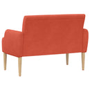 vidaXL Gombra tűzött loveseat Piros Narancs 116 x 67 x 81 cm